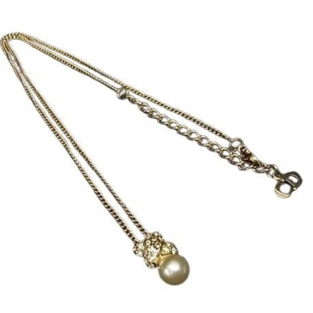 DIOR Gold Pearl Necklace